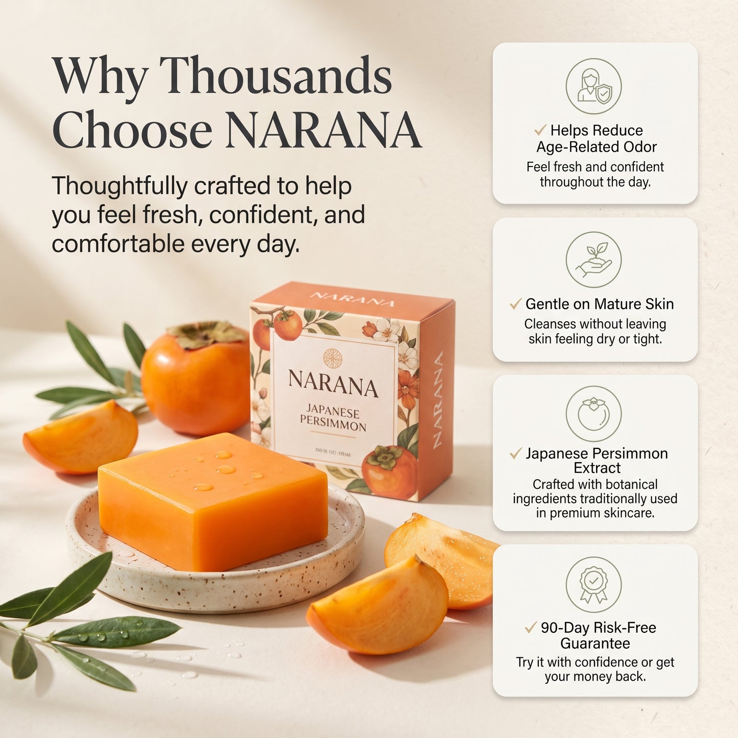 Narana Persimmon Soap Bar